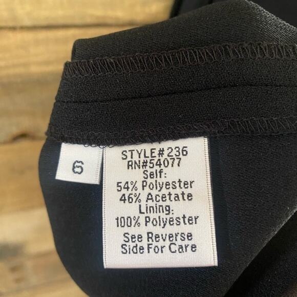 CAbi Black Flapper Style Dress Size 6 - Picture 9 of 11